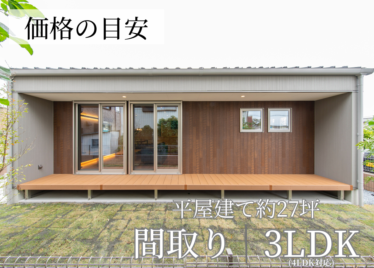 【価格の目安】平屋建3LDK(27坪)（セミオーダー住宅PLAN））