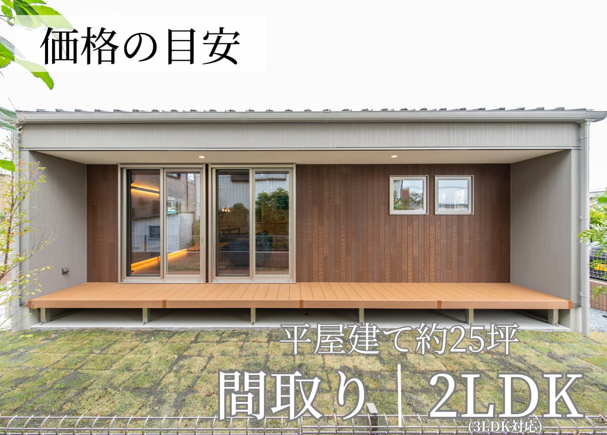 【価格の目安】平屋建2LDK(25坪)（セミオーダー住宅PLAN））
